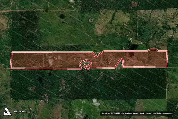 Imagem de satélite de Infração da Flora em Colniza - MT