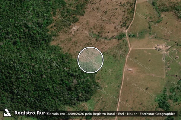 Imagem de satélite — Embargo IBAMA — Infração Ambiental - Altamira/PA