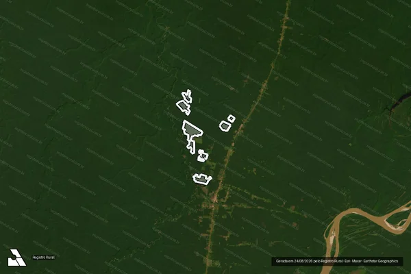 Imagem de satélite de Infração da Flora em Humaitá - AM