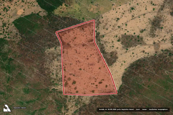 Imagem de satélite de Infração Ambiental em Arraias - TO