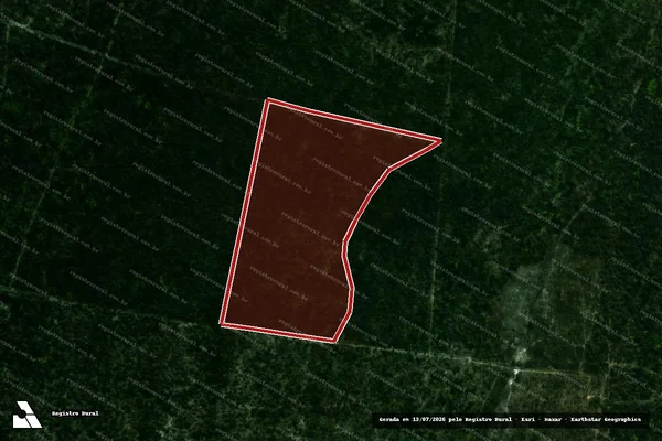 Imagem de satélite de Infração da Flora em Poço Verde - SE