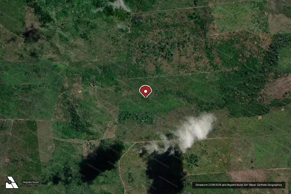 Imagem de satélite de Infração da Flora em São Félix do Xingu - PA (marcador da localização)
