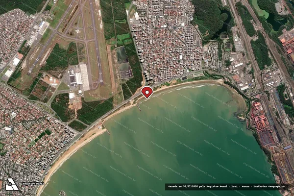 Imagem de satélite — Embargo IBAMA — Infração Ambiental - Vitória/ES