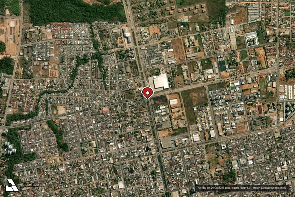 Imagem de satélite de Infração da Flora em Porto Velho - RO (marcador da localização)