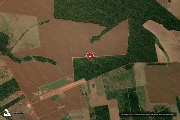 Imagem de satélite — Embargo IBAMA — Infração da Flora - Brasnorte/MT