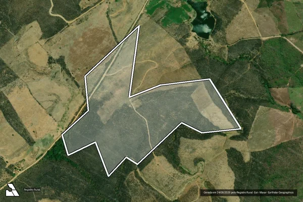 Imagem de satélite de Desmatamento em Ibiara - PB