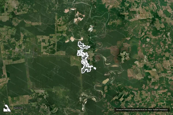 Imagem de satélite de Infração da Flora em Ipixuna do Pará - PA