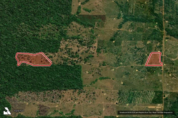 Imagem de satélite de Infração da Flora em Porto Velho - RO