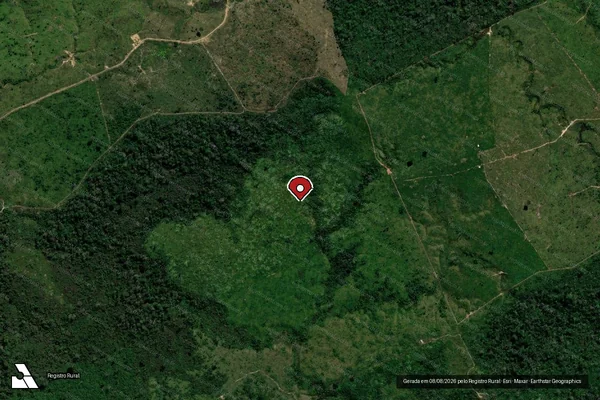 Imagem de satélite de Infração da Flora em Machadinho D'Oeste - RO (marcador da localização)