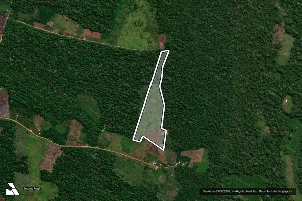 Imagem de satélite — Embargo IBAMA — Infração da Flora - Cruzeiro Do Sul/AC