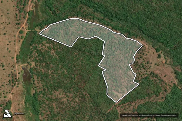 Imagem de satélite de Infração da Flora em Água Limpa - GO