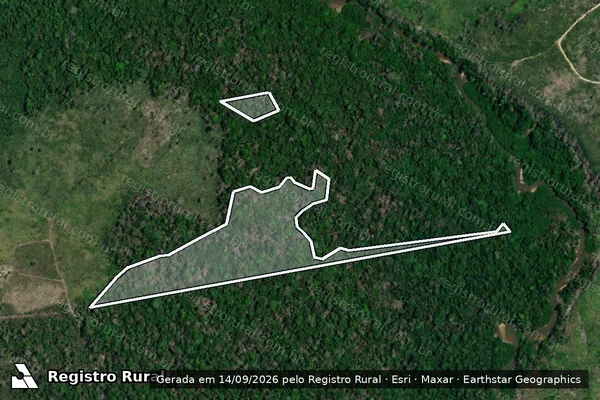 Imagem de satélite de Infração da Flora em Rondon do Pará - PA