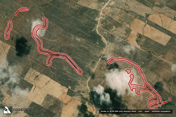 Imagem de satélite — Embargo IBAMA — Infração da Flora — Belo Monte/AL