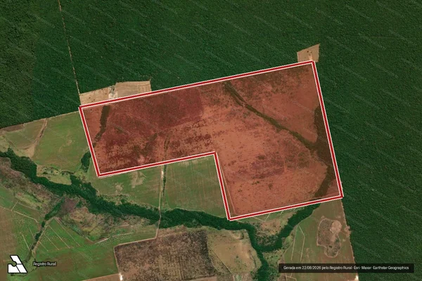 Imagem de satélite de Infração Ambiental em Santa Cruz do Xingu - MT