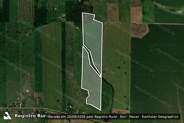 Imagem de satélite de Infração da Flora em Cujubim - RO