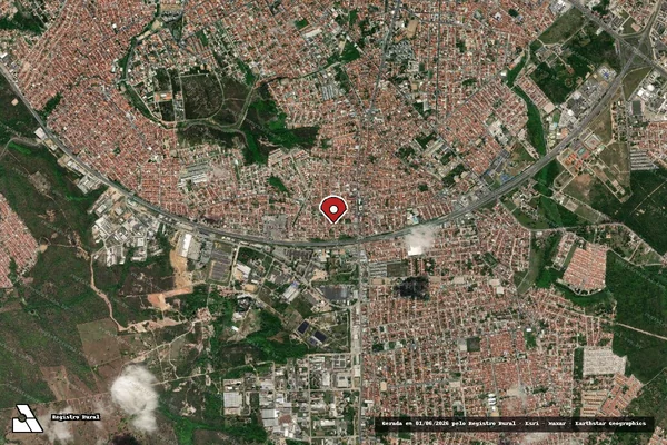 Imagem de satélite de Infração da Fauna em Feira de Santana - BA (marcador da localização)