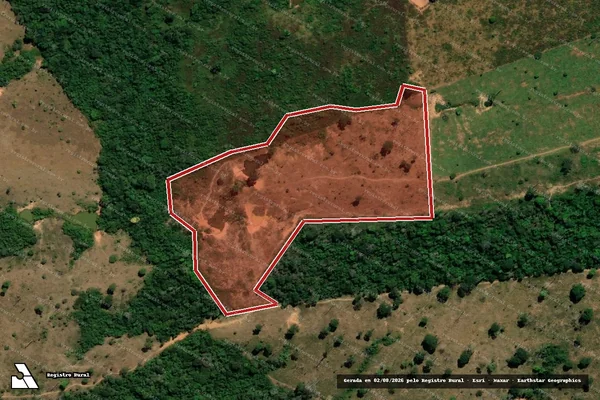 Imagem de satélite de Infração Ambiental em Acrelândia - AC
