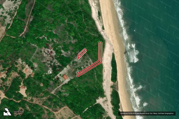 Imagem de satélite de Infração da Flora em Baía da Traição - PB