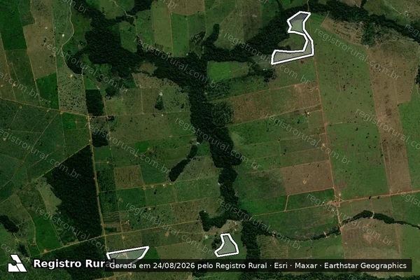 Imagem de satélite de Infração da Flora em Juína - MT