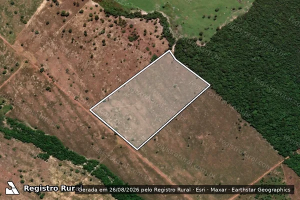 Imagem de satélite — Embargo IBAMA — Infração da Flora - Nova Crixás/GO