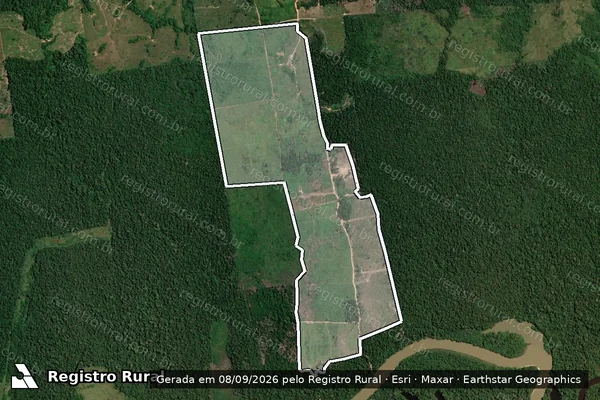 Imagem de satélite de Infração Ambiental em Porto Velho - RO