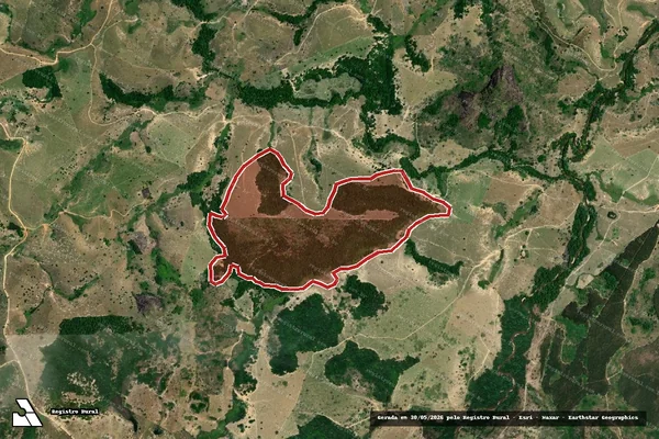 Imagem de satélite — Embargo Ambiental - Guaratinga/BA