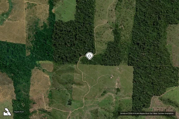 Imagem de satélite — Embargo IBAMA — Infração da Flora - Marabá/PA