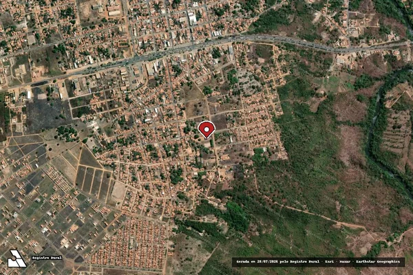 Imagem de satélite de Infração da Flora em Grajaú - MA (marcador da localização)