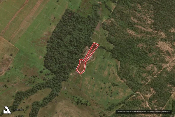 Imagem de satélite de Infração Ambiental em Dueré - TO