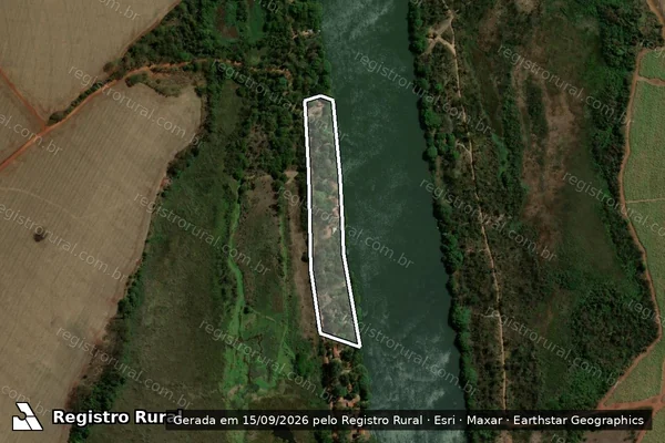 Imagem de satélite — Embargo IBAMA — Infração da Flora - Barretos/SP