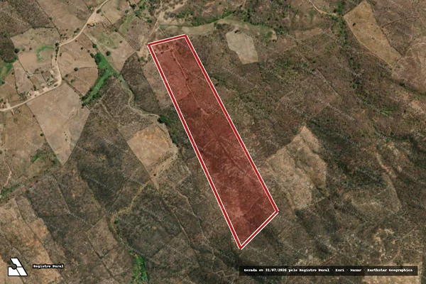 Imagem de satélite — Embargo IBAMA — Infração da Flora — Mombaça/CE