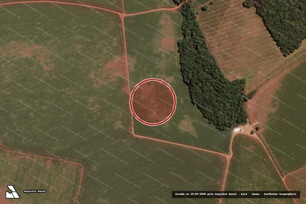 Imagem de satélite de Infração Ambiental em Montividiu - GO