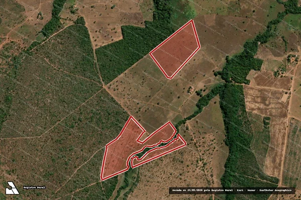 Imagem de satélite — Embargo IBAMA — Infração da Flora — Carolina/MA