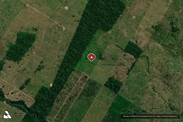Imagem de satélite de Infração Ambiental em Porto Velho - RO (marcador da localização)