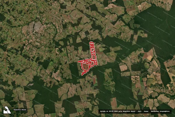 Imagem de satélite de Infração Ambiental em Juína - MT