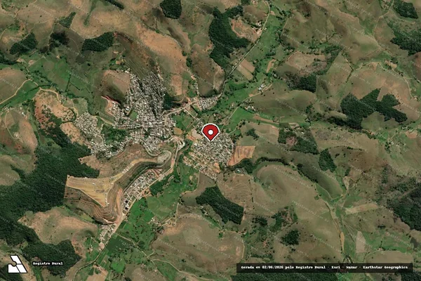 Imagem de satélite de Infração da Fauna em Eugenópolis - MG (marcador da localização)