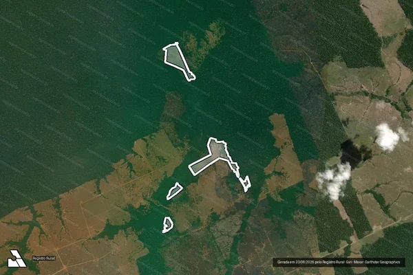 Imagem de satélite de Infração da Flora em Lábrea - AM