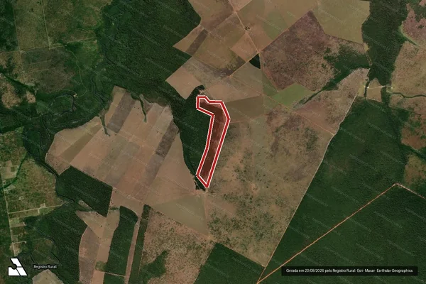 Imagem de satélite de Infração da Flora em Nova Ubiratã - MT