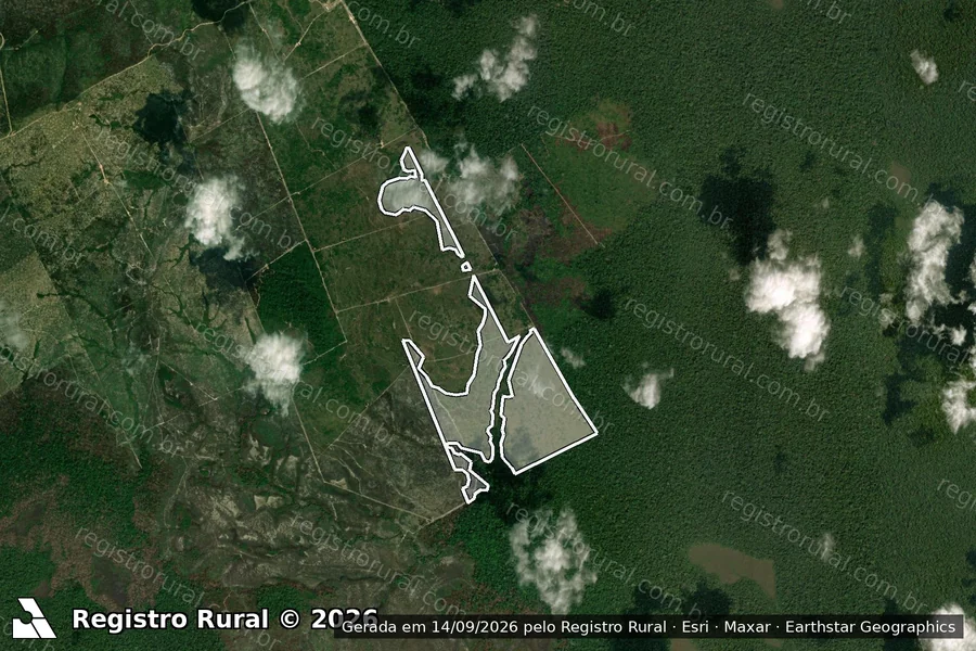 Imagem aérea do item A