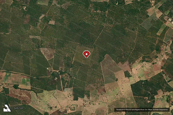 Imagem de satélite — Embargo IBAMA — Infração Ambiental - Riacho de Santana/BA