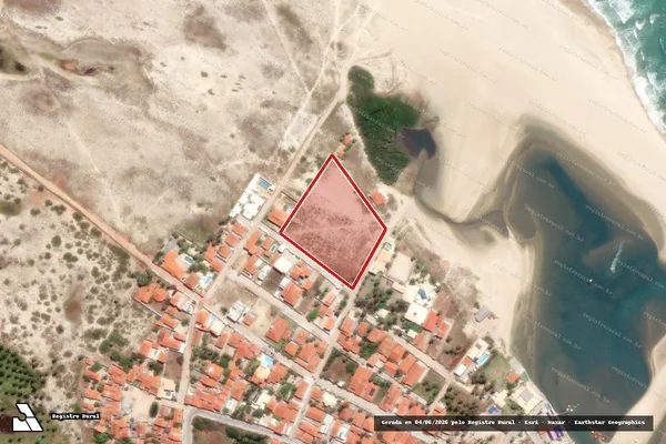 Imagem de satélite — Embargo IBAMA — Infração Ambiental — Cascavel/CE