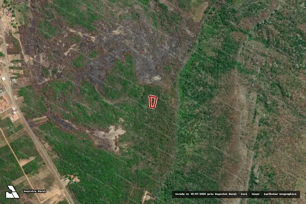 Imagem de satélite — Embargo IBAMA — Infração Ambiental — Ipueiras/CE