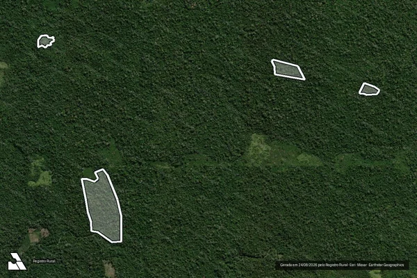 Imagem de satélite — Embargo IBAMA — Infração da Flora - Colniza/MT