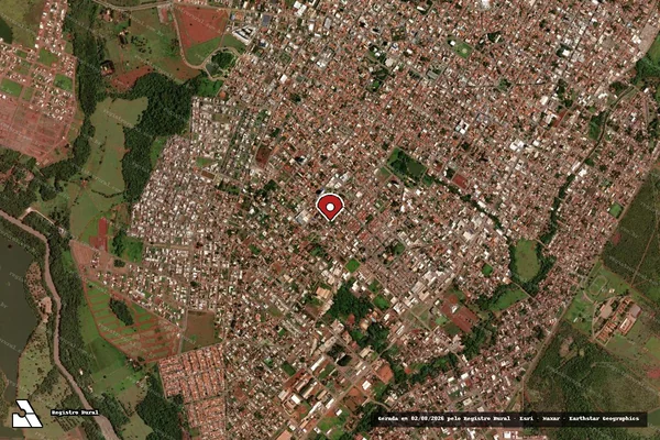 Imagem de satélite de Infração de Licenciamento(Não Classificada-Móvel) em Jataí - GO (marcador da localização)
