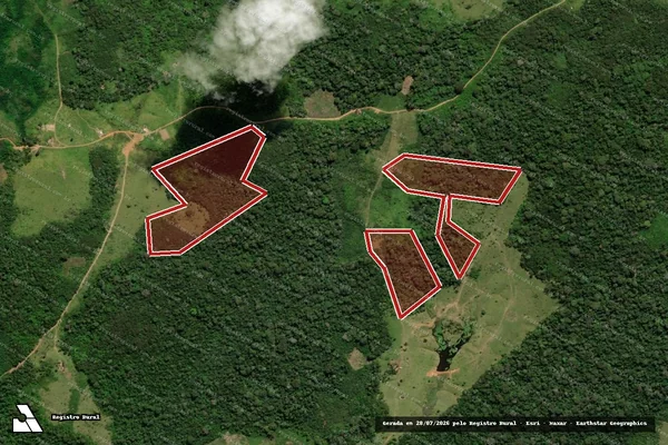 Imagem de satélite — Embargo IBAMA — Infração da Flora — Assis Brasil/AC