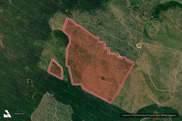Imagem de satélite de Infração da Flora em Santa Luzia - MA
