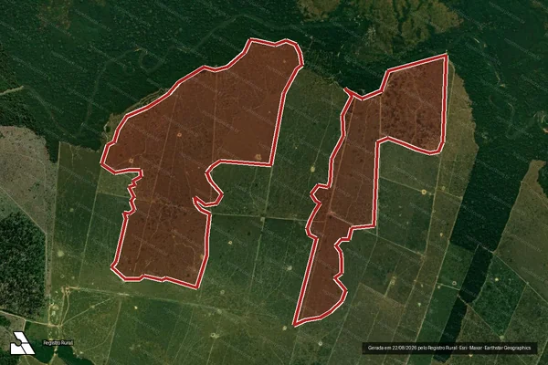 Imagem de satélite de Infração Ambiental em Porto Velho - RO