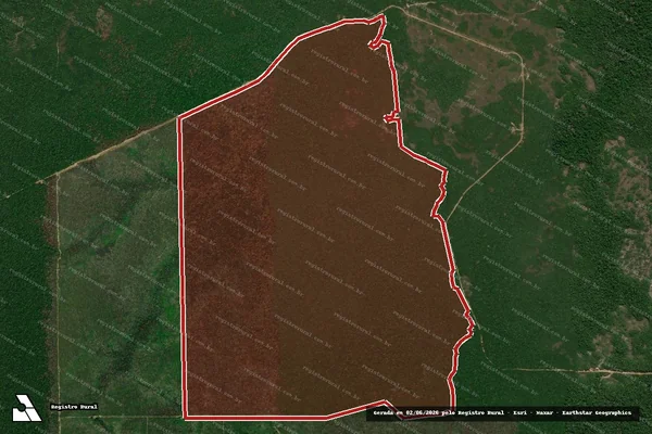 Imagem de satélite — Embargo IBAMA — Infração da Flora - Colniza/MT