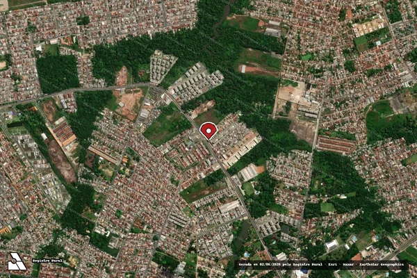 Imagem de satélite de Comércio Ilegal de Madeira em Belém - PA (marcador da localização)