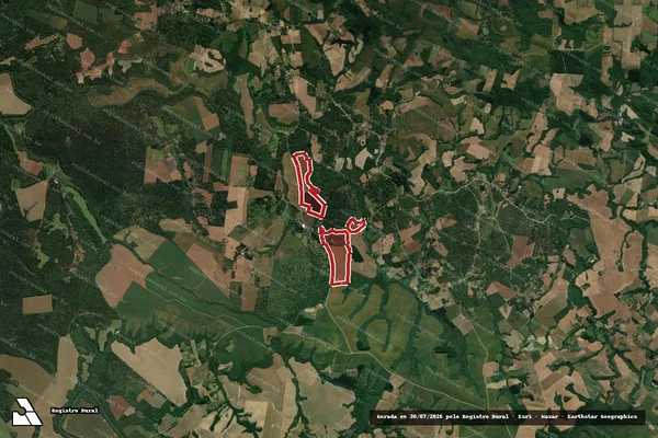 Imagem de satélite — Embargo IBAMA — Infração da Flora — Prudentópolis/PR